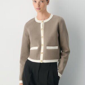 NWT Aritzia APPROACH Long Sleeve Cardigan Nomad Taupe M